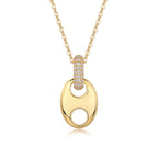 Cloud Roll And Cloud Spread - A Fashionable And Trendy Diamond Pendant Necklace Set With Moissanite S925 Sterling Silver And Gold Plating