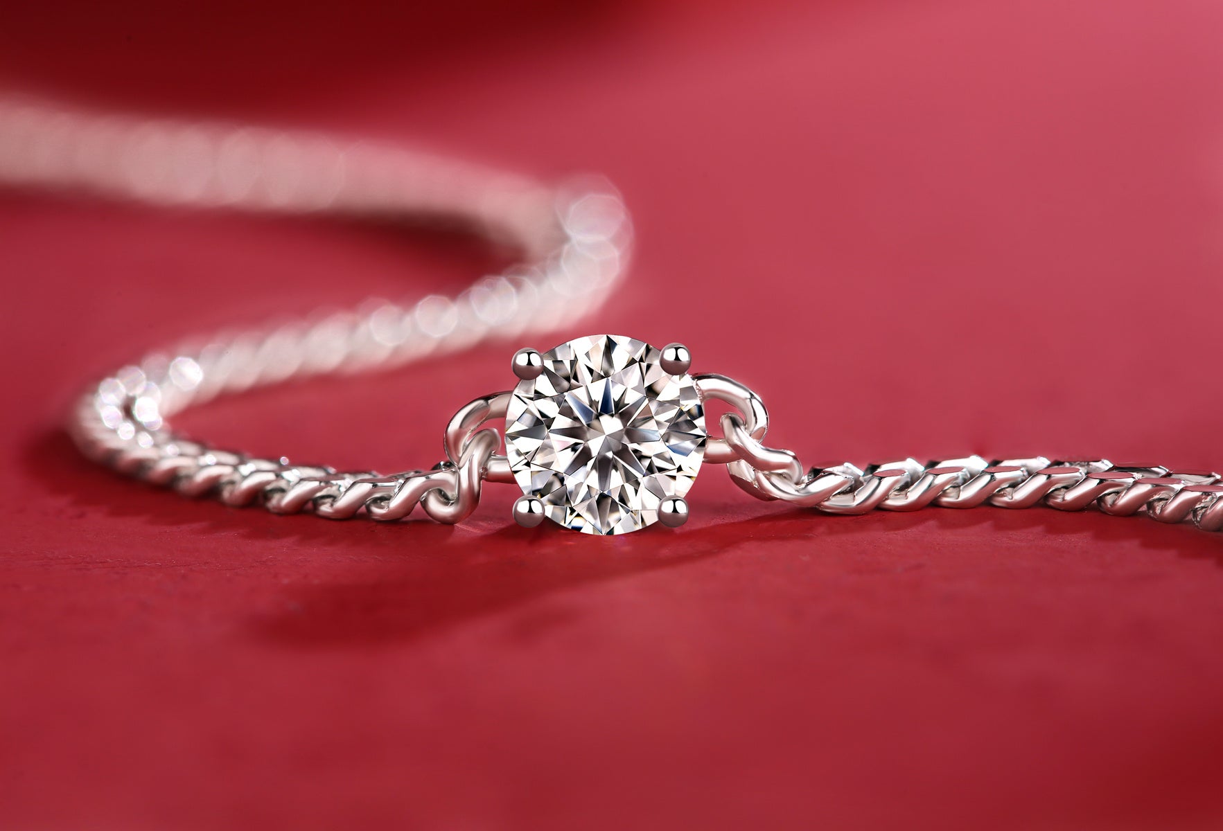 Luxury Moissanite Cuban Bracelet – Sterling Silver