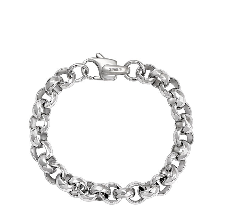 Lustre & co mens silver belcher