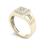 9ct gold coated men’s square cut ring