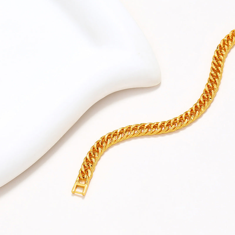 Luxury 9ct Gold Plated Curb – unisex bracelet