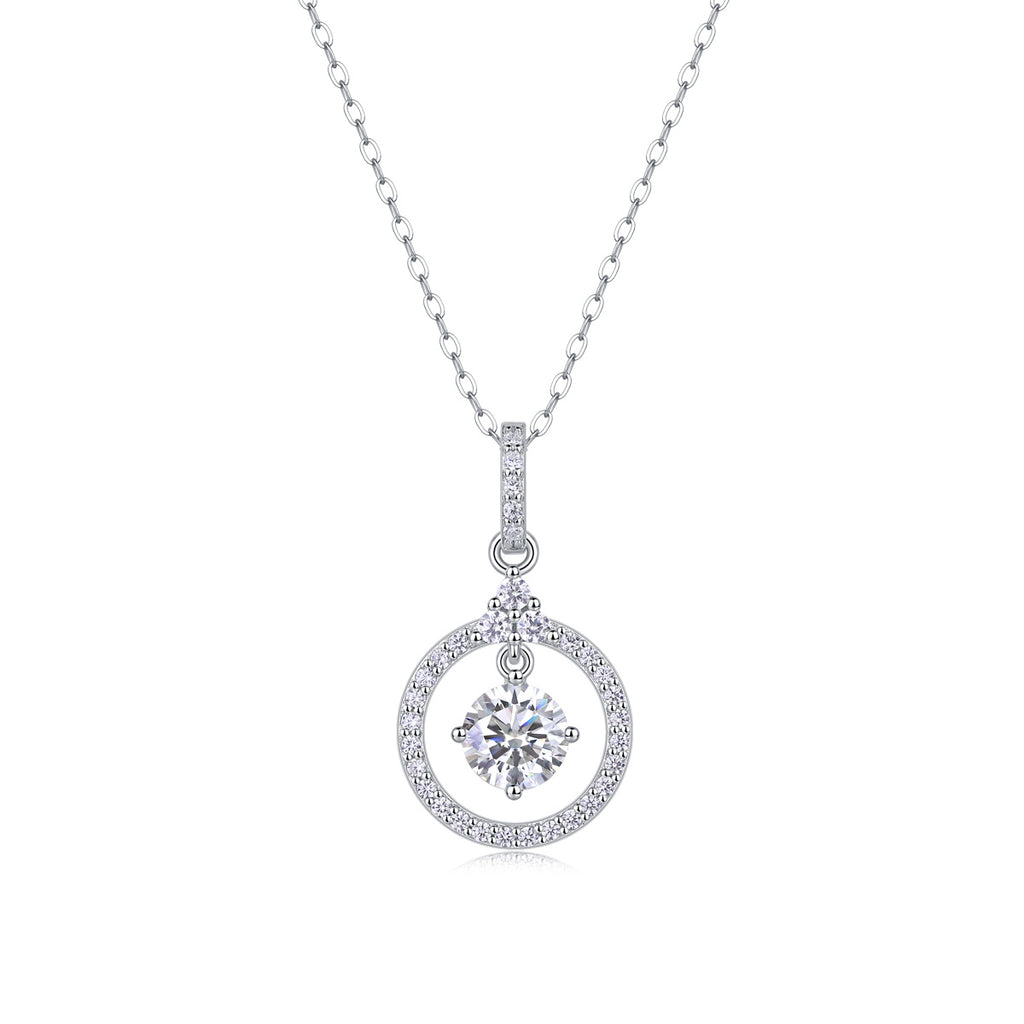 Love Ring- 1 carat Moissan Diamond S925 Sterling Silver And Platinum Plating