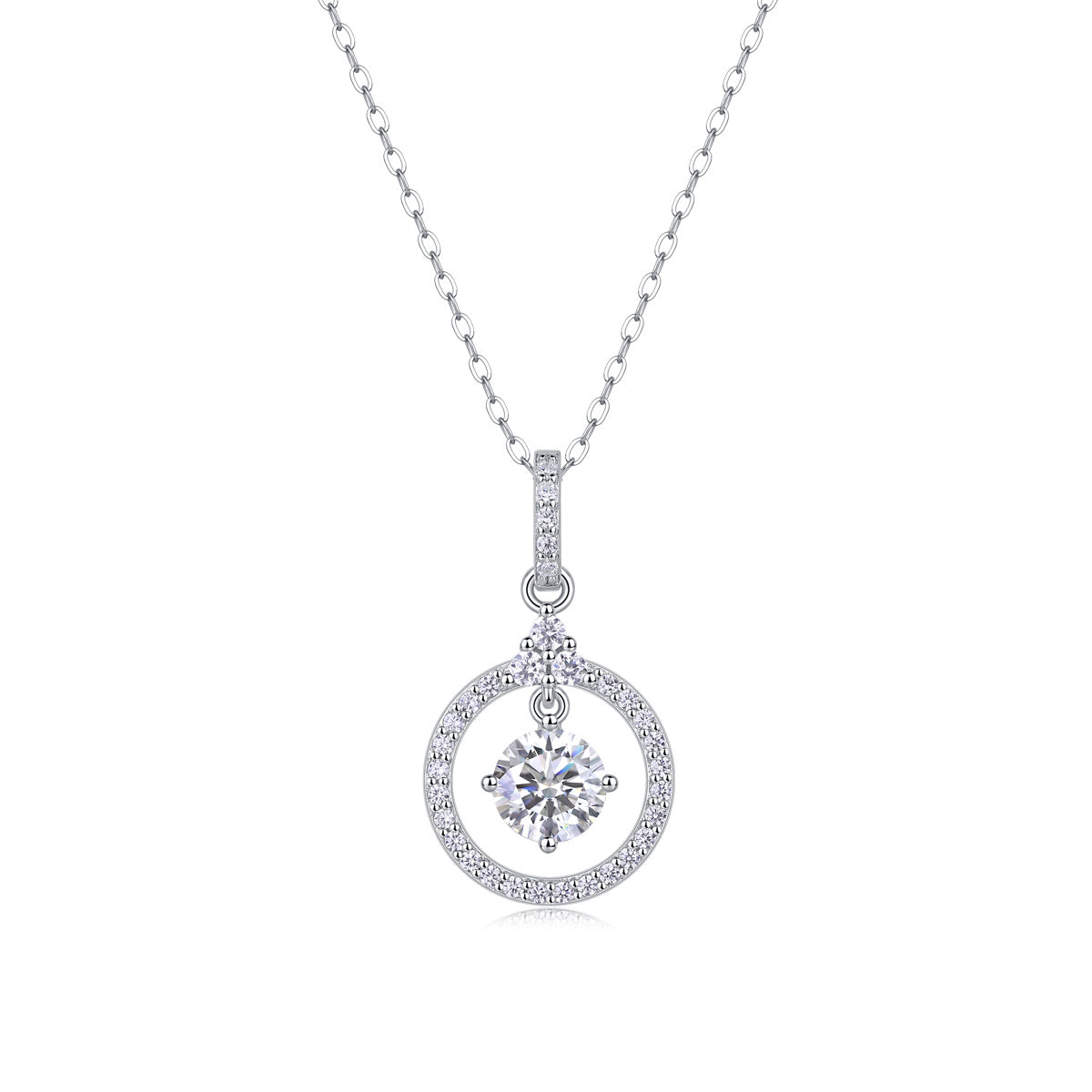Love Ring- 1 carat Moissan Diamond S925 Sterling Silver And Platinum Plating