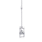 - With 1-carat Moissanite S925 Sterling Silver And Platinum-plated Pendant