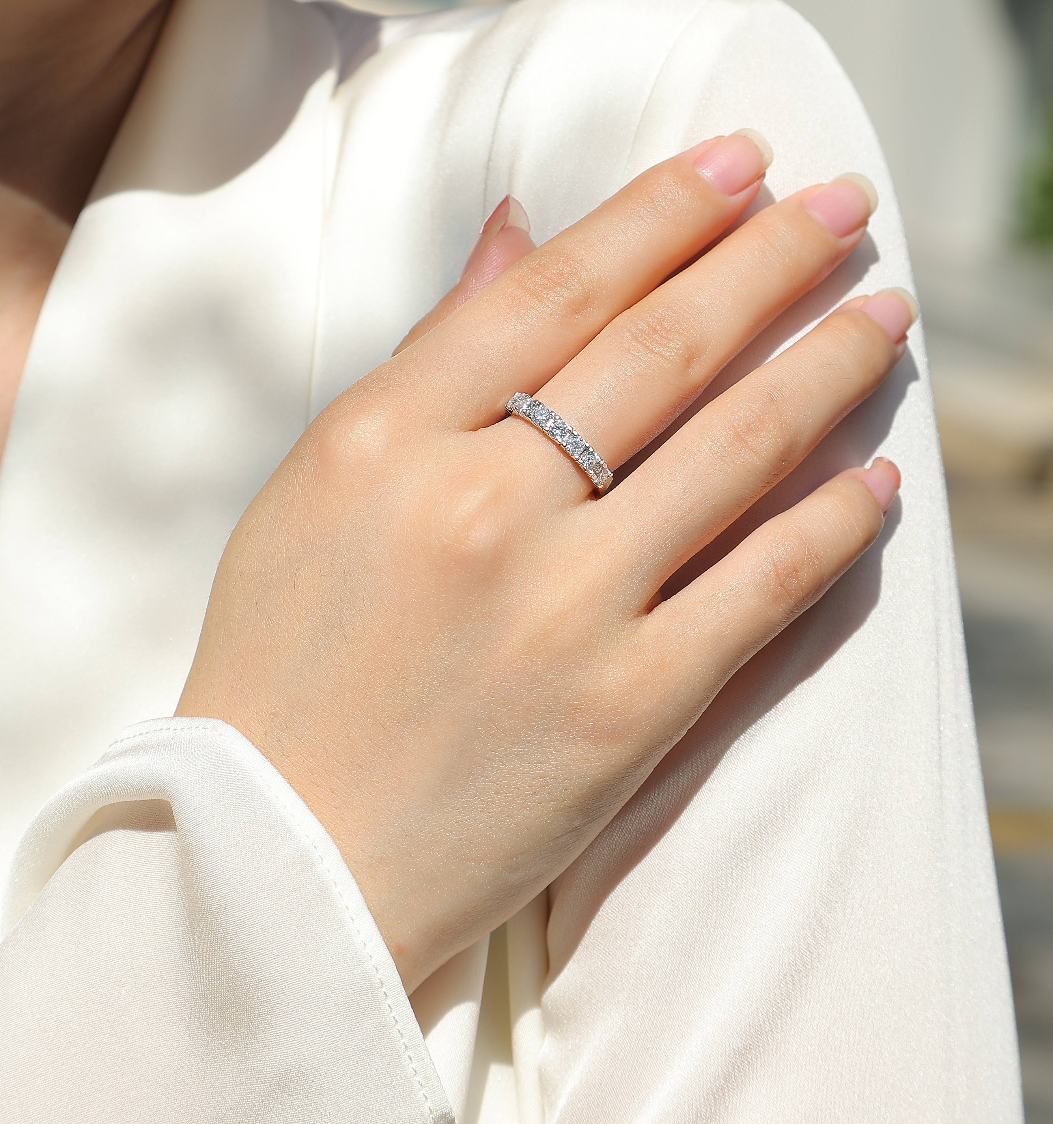 LUCKY 7- With half Moissan Diamond, S925 Sterling Silver And Platinum-plated Diamond