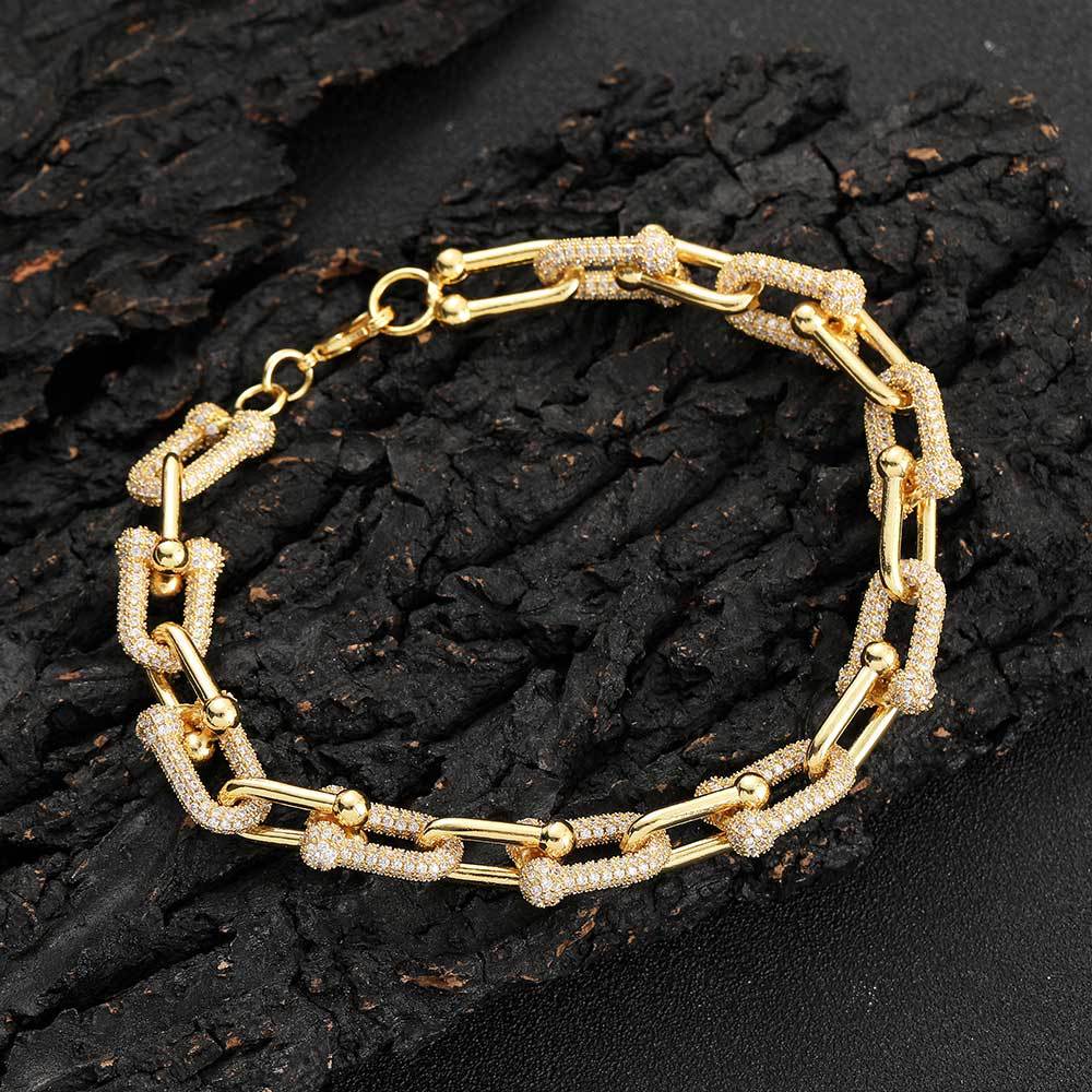 U-shaped Horseshoe unisex Chain Bracelet